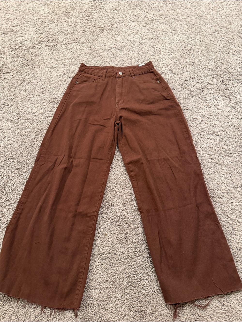Wide Leg Women’s Jeans in Brown
